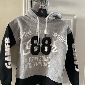 Gray and Black Gamer Hoodie